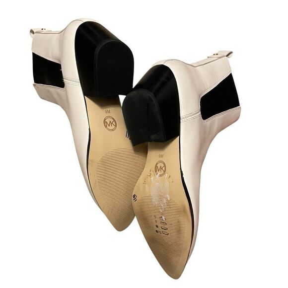 Michael Kors Kinlee Leather Booties Black White Size 9 NEW - Picture 6 of 6